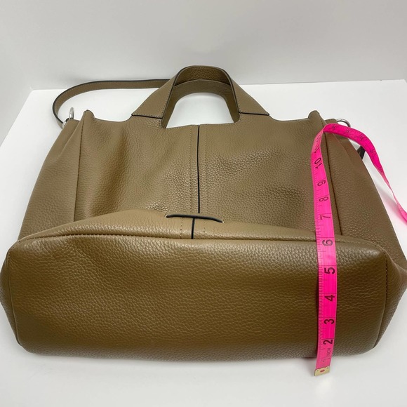 Vince Camuto | Caol Deep Moss Pebble Leather Large Handbag Tote Shoulder Strap - Picture 15 of 15